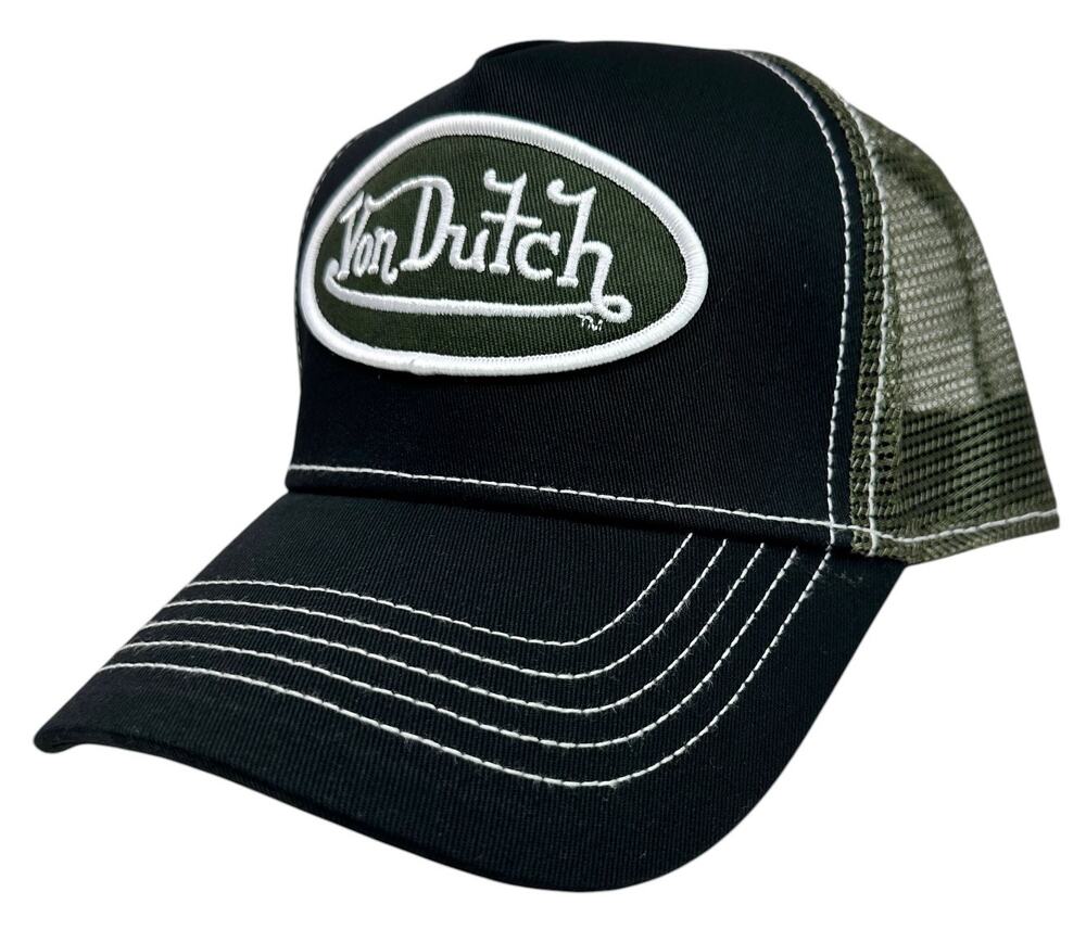 Von Dutch Trucker Hat Army Olive/Black Snapback Cap